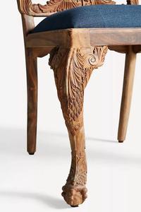 Meuble bar en bois de manguier avec incrustations géométriques de style mid-century modern - Product Image 3