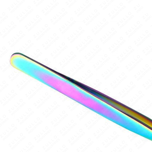 Rainbow Curved Eyelash Extension Tweezers Stainless Steel Precision Pointed Tip <b>Tool</b> for Volume Lash Application - Product Image 2