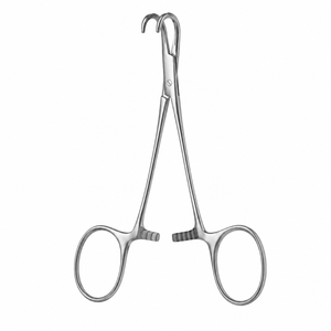 Pinzas para Vasos Sanguíneos Periféricos SELMAN, Curvatura Completa, Mordazas COOLEY de 15 mm x 8.5 mm de Profundidad, Longitud Total de 5 pulgadas (12.7 cm), ZETOMEDPRO - Product Image 1