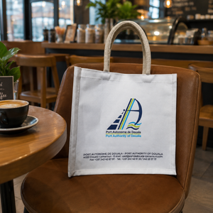 Eco Friendly White Laminated Jute Carry <b>Bag</b> | Custom Printed Promotional Tote | Reusable Shopping Gift <b>Bag</b> with Soft Handles <b>Bag</b> - Product Image 2