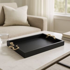 Multi-Purpose Black Resin Art Deco Wedding Display <b>Tray</b> - Product Image 5