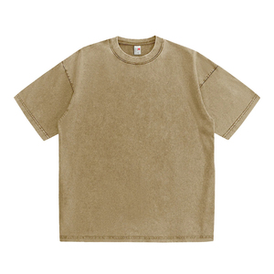 เสื้อยืดโอเวอร์ไซส์ผ้าถักย้อมสีแบบแอซิดวอชสำหรับผู้ชายรุ่นใหม่ล่าสุด แห้งเร็ว สกรีนโลโก้ด้านหน้าได้ 100% ผ้าฝ้าย สตรีทแวร์ คุณภาพดีที่สุด บริการเยี่ยม - Product Image 5