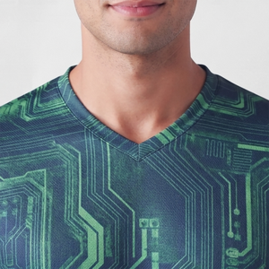 Camiseta cómoda y elegante para hombre, tela suave al tacto, material elástico, doble costura de alta calidad, camiseta con ribete para hombre - Product Image 4