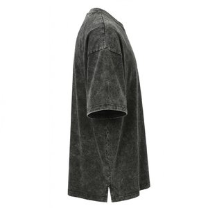 Camiseta Oversize de Algodón con Hombros Caídos y Lavado Ácido para Hombre al por Mayor, Estilo Casual Urbano, con Logotipo Personalizado, Camisetas de Alto Gramaje y Resistentes - Product Image 4