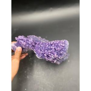 Spécimen de cristal d'agate de raisin botryoïdal pour l'affichage, amas de cristal éblouissant - Product Image 3