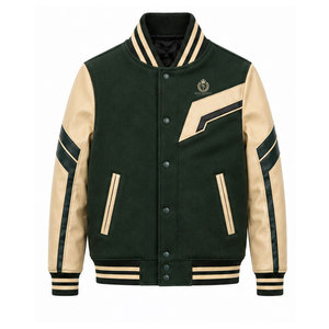 แจ็คเก็ตลดราคาพิเศษ ออกแบบเองได้ตามต้องการ แจ็คเก็ต Letterman สกรีนโลโก้ แจ็คเก็ตฤดูหนาว ผลิตในปากีสถาน - Product Image 1