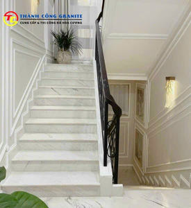 Dalles de marbre blanc poli naturel du Vietnam pour comptoirs, revêtements de sol et design d'escaliers modernes - Product Image 2