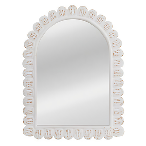 Miroir mural décoratif en bois sculpté Smart Art, en bois d'ingénierie, style bohème, pour décoration de salon, avec cadre à motif floral - Product Image 1