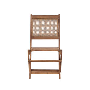 Ensemble de table et chaises pliantes pour salle à manger, mobilier moderne pour l'extérieur, ensemble de salle à manger en teck massif pour le jardin - Tasya - Product Image 4