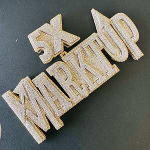 Colgante con Nombre Personalizado de Excelente Calidad, Chapado en Oro Rosa y Plata, con Moissanita, Joyería Hip Hop para Fiesta, Buen Precio - Product Image 4