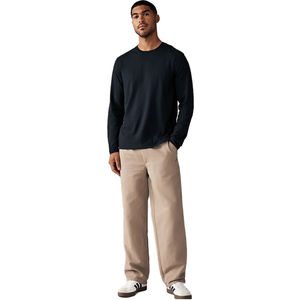 Chemises pour hommes personnalisables, ignifuges, col rond, manches longues, 100% coton, légères, coupe classique, avec logo sur le devant - Product Image 3