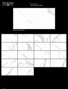 Azulejos vitrificados brillantes de 300x600 mm (30x60 cm, 12x24 pulgadas) de porcelana ecológica GVT PGVT, azulejos de porcelana GVT PGVT de 12x24. - Product Image 5