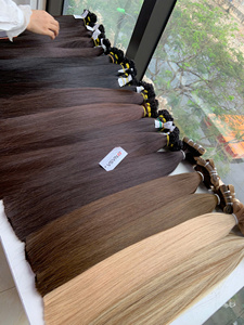 Extensiones de Cabello Natural Liso de Alta Calidad a Precio de Fábrica en Varios Colores # PLA # 1 # 8 Piezas de Cabello Natural sin Procesar de 40cm a 80cm de Longitud - Product Image 5