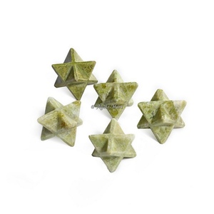 Aventurina verde Merkaba estrella cristal cuarzo Natural y piedras preciosas de ágata piedras curativas bolsa de regalo indio hecho a mano amor Token - Product Image 6