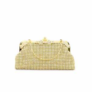 Bolso de noche nupcial dorado P24270 Embrague elegante para ocasiones especiales - Product Image 3