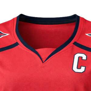 Camiseta de Hockey sobre Hielo para Mujer, Estilo Equipo Azul Marino, Blanco y Rojo, Transpirable, Deportiva, Manga Larga, Uniforme de Alto Rendimiento - Product Image 4