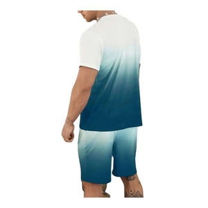 Ensemble court d'été respirant en tricot pour homme, style streetwear décontracté, 100 % coton, pour l'extérieur - Product Image 3