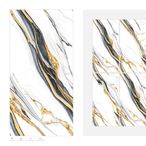 กระเบื้องพอร์ซเลนดีไซน์หรูหรา ขนาด 60x120 ซม. 600x1200 มม. 24x48 นิ้ว ผิวมันเงา ขนาดใหญ่พิเศษ คุณภาพพรีเมียม สำหรับงานตกแต่งหรูหรา - Product Image 1