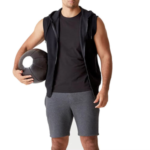 Sudaderas sin Mangas de Primera Calidad para Hombre, para Otoño, para Entrenamiento, Gimnasio, Fitness, 100% Algodón, Corte Ajustado, Antiencogimiento - Product Image 3