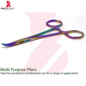 Pinzas Hemostáticas Largas 5 con Punta Curva Totalmente Dentada, Fabricadas en Acero Inoxidable, Color Titanio Multicolor, Pinzas de Bloqueo Kelly - Product Image 5