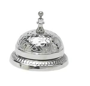 Campana de escritorio metálica, campana de mesa para recepción de hotel, campana de llamada para huéspedes, para mostrador de servicio y recepción. - Product Image 1