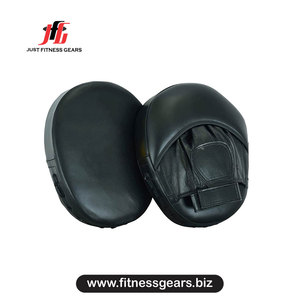 Just Fitness Gears Leather <b>Focus</b> <b>Pads</b> Hook-and-Loop Closure Martial Arts Training Gear Adults - Product Image 1