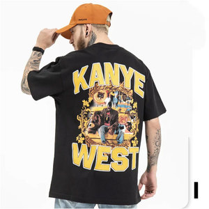 Camiseta Estampada DTF para Hombre, Talla Grande, Hombros Caídos, Estampado Gráfico de Alta Calidad, Venta al por Mayor, Nuevo Diseño, Camiseta Personalizada - Product Image 3