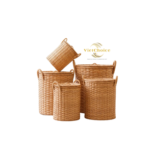 Cesta de Ratán Ecológica Hecha a Mano, Cesta de Almacenamiento Natural para Compradores al por Menor y al por Mayor - Product Image 4