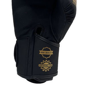 Guantes de Boxeo Muay Thai de Cuero Vacuno Genuino para Adultos, Diseño Nuevo, Ligeros, con Agarre Protector, Color Negro - Product Image 6