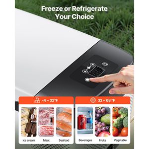 Frigorifero per Auto DC 12/24V AC100-240V - Gamma di Raffreddamento -4-68 Gradi F, Compressore Elettrico, Controllo APP 16, Frigo per Auto -4-68 Gradi - Product Image 4