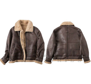 Chaqueta de cuero para hombre, estilo urbano, cálida para invierno, de piel sintética premium, acolchada, con forro grueso, OEM, personalizada, frontal - Product Image 4