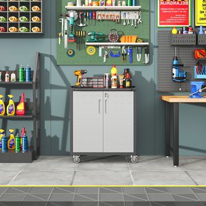 Armadio Metallico Robusto per Garage con Ruote, Resistente e Durevole, per Organizzare Facilmente Attrezzi in Casa, Ufficio o Magazzino - Product Image 5