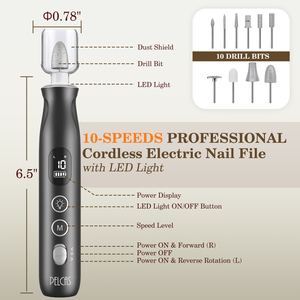 Mạnh mẽ không dây nhỏ móng tay khoan máy 45000rpm xách tay điện làm móng tay Remover chuyên nghiệp móng tay khoan tập tin - Product Image 2