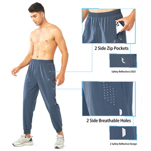 Pantalon de survêtement mi-taille léger pour homme, idéal pour l'entraînement sportif, fabrication OEM, exportation Pakistan - Product Image 2