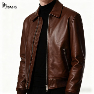 Men's <b>Winter</b> Genuine Leather Eco-friendly <b>Quilted</b> Jacket High Street Style Factory Direct USA - Product Image 1