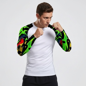 Nouveau T-shirt de Compression à Manches Longues Personnalisé pour la Gym, Rashguard BJJ, Maillot de Combat MMA Sublimé pour Homme - Product Image 4