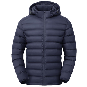 Chaqueta Acolchada para Hombre con Capucha Desmontable, Ligera, Resistente al Agua, Aislante y Cortavientos, Abrigo de Invierno OEM - Product Image 1