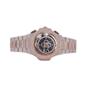 Reloj de Lujo con Diamantes Moissanite VVS para Hombre, Reloj de Pulsera de Acero Inoxidable Completamente Cubierto de Diamantes - Product Image 1
