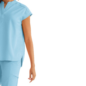 Conjunto de Uniforme Médico para Mujer, Color Azul Claro, Blusa de Manga Corta con Cuello en V y Pantalones, Uniforme de Enfermera de Hospital - Product Image 2