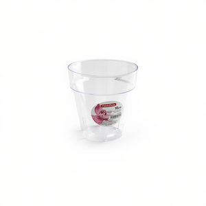 MACETA 10CM Pot de fleurs en plastique transparent Jardinières élégantes pour une utilisation en intérieur et en extérieur - Product Image 1