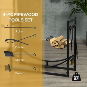 Porta Legna in Metallo Impermeabile, Supporto in Ferro per Legna da Ardere - Product Image 3