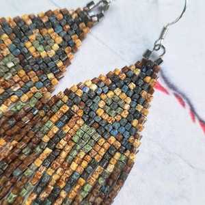 Pendientes de Alta Gama con Cuentas Coloridas, Geométricos, Largos, con Borlas y Cuentas de Semillas, Joyería para Mujer, Suministros para Abalorios - Product Image 5