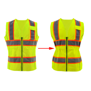 Chaleco de Seguridad al por Mayor Directo de Fábrica con Franjas Reflectantes, Múltiples Bolsillos, Cierre de Cremallera, Malla Transpirable, Ropa de Trabajo de Seguridad - Product Image 6