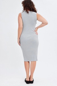 Vestido ajustado sin mangas de canalé premium, fabricante de minivestidos de punto, logotipo personalizado, MOQ al por mayor - Product Image 6