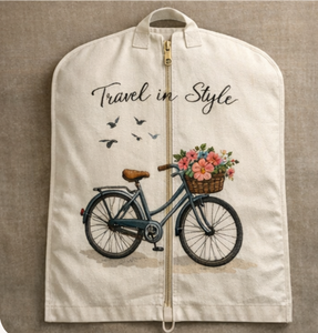 Housse à vêtements en coton, toile de mousseline, personnalisée, pour un seul manteau, avec broderie, porte-costume bio, avec logo, haute qualité, pliable - Product Image 1