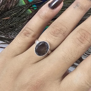 Natural Smokey Topaz <b>Ring</b> 925 Sterling Silver Handmade <b>Fine</b> Jewelry Women's Statement <b>Ring</b> - Product Image 6