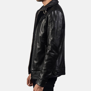 Veste en cuir pour homme, style motard, effet vieilli, matériau de qualité supérieure, grandes tailles, best-seller - Product Image 3