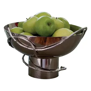 High-End Metal Bowl <b>for</b> Contemporary Home Interiors Luxury Handmade Metal Bowl <b>for</b> Living Room <b>Display</b> safe Zahid Exports - Product Image 2
