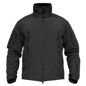 Kenntrice <b>Men's</b> Coated Hooded <b>Fleece</b> Jacket 320g <b>Navy</b> Orange Zipper Windproof Casual Winter Outerwear - Product Image 6
