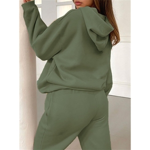 Oversized <b>Ladies</b> Cotton Polyester Hoodie Tracksuit Set Anti Pilling Sweatpants Breathable Casual Fashion <b>Jogging</b> Wear 2026 - Product Image 2